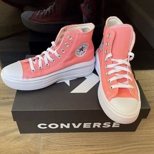 Converse Sneakers Women's 8 NEW CTAS Move Hi Platform Pink Flamingo A03544C